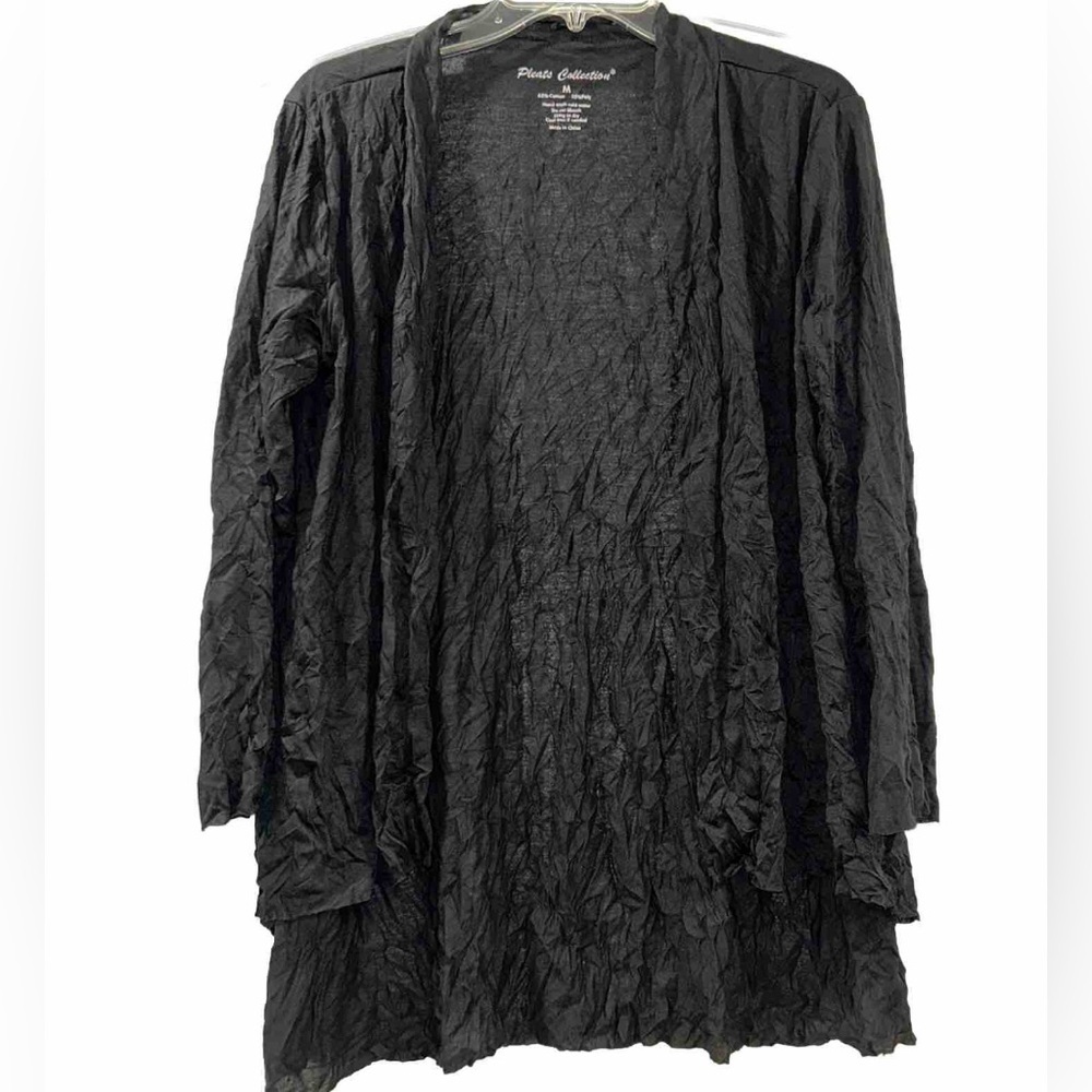 Pleats Collection Black Cardigan Women’s Small